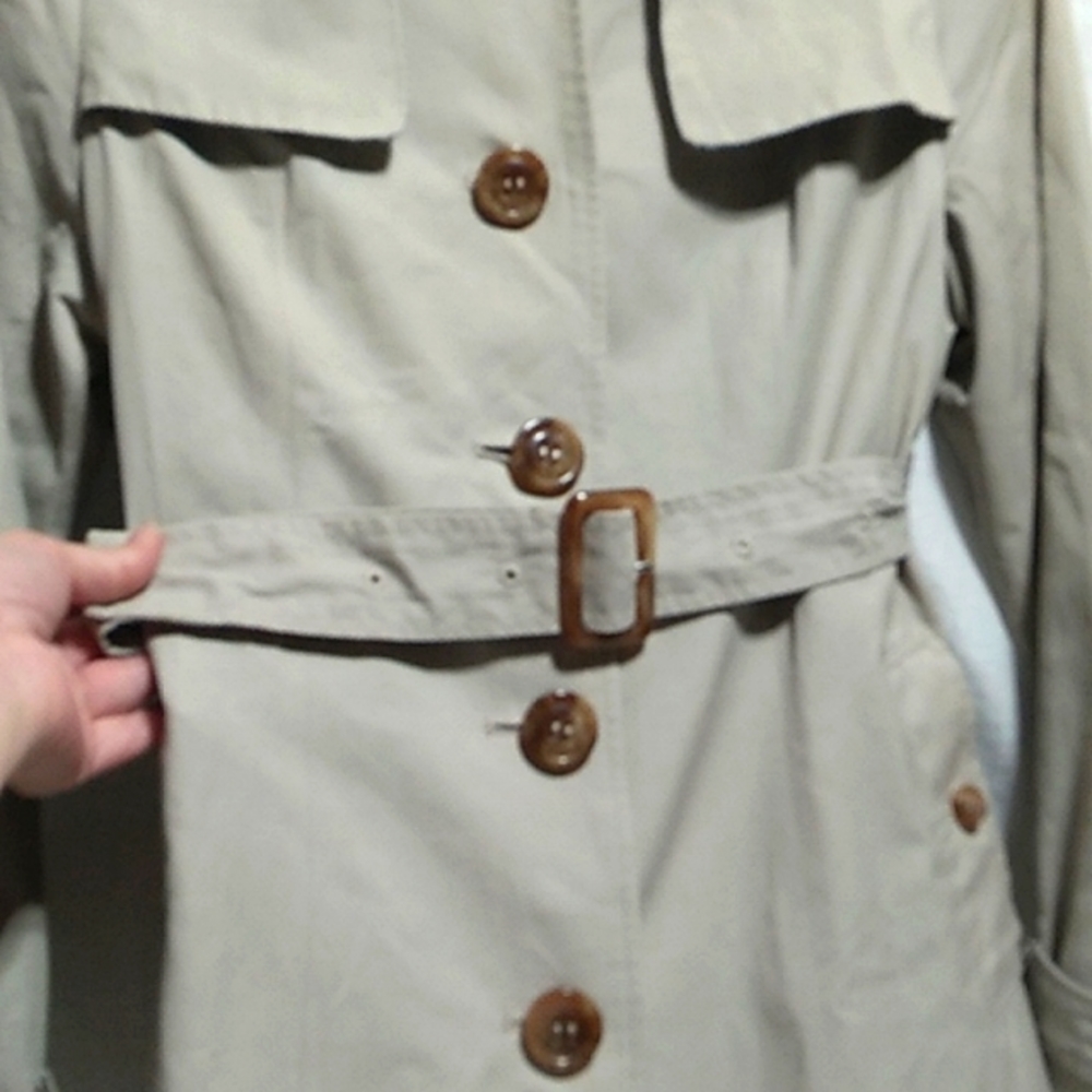 (D-6) SALE! IORI Lovely Long Coat Sz.M Extremely Light Mark On Shoulder - Picture 4 of 13